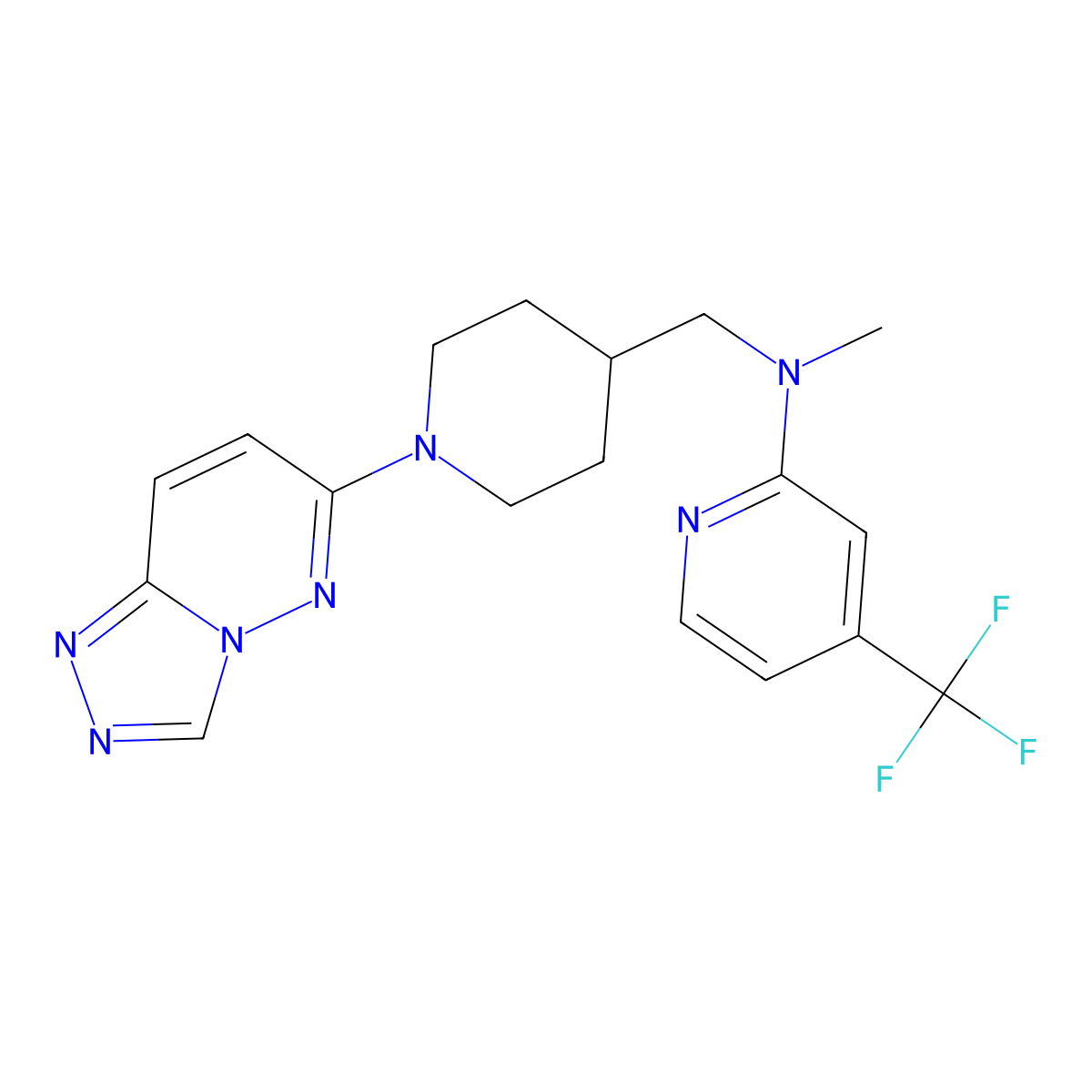 N-methyl-N-[(1-{[1,2,4]triazolo[4,3-b]pyridazin-6-yl}piperidin-4-yl)methyl]-4-(trifluoromethyl)pyridin-2-amine molecular structure, CAS 2415488-62-7