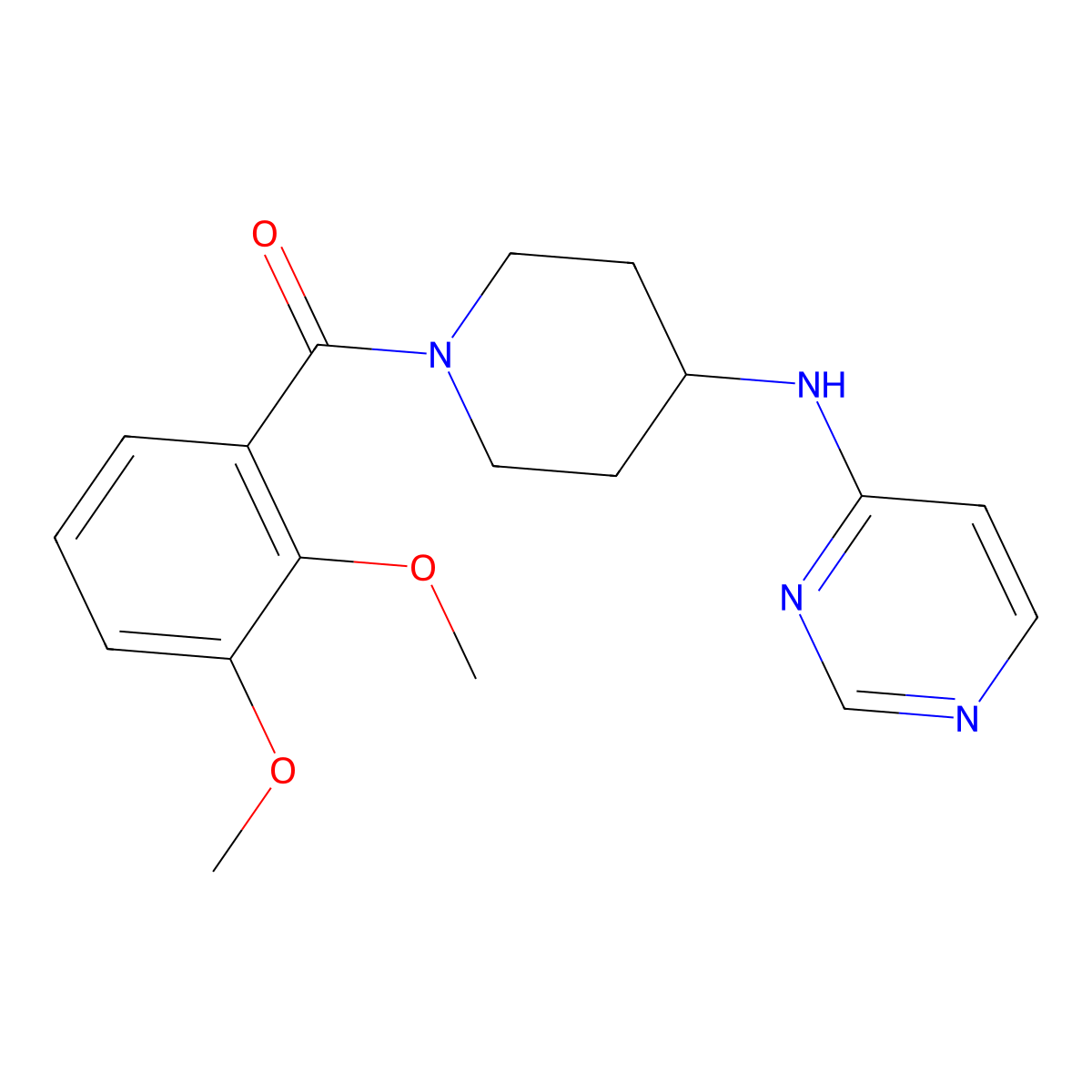 N-[1-(2,3-dimethoxybenzoyl)piperidin-4-yl]pyrimidin-4-amine molecular structure, CAS 2415488-66-1