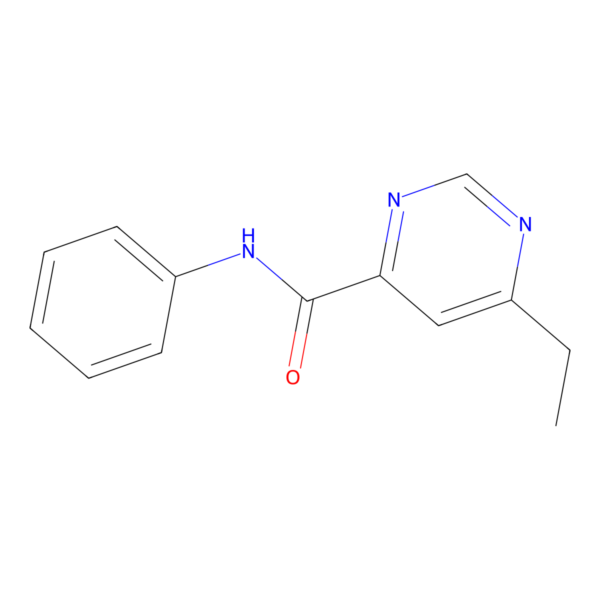 6-ethyl-N-phenylpyrimidine-4-carboxamide molecular structure, CAS 2415488-68-3