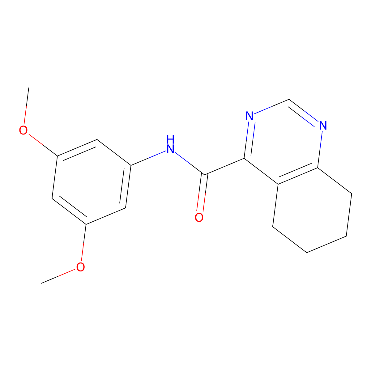 N-(3,5-Dimethoxyphenyl)-5,6,7,8-tetrahydroquinazoline-4-carboxamide molecular structure, CAS 2415488-75-2