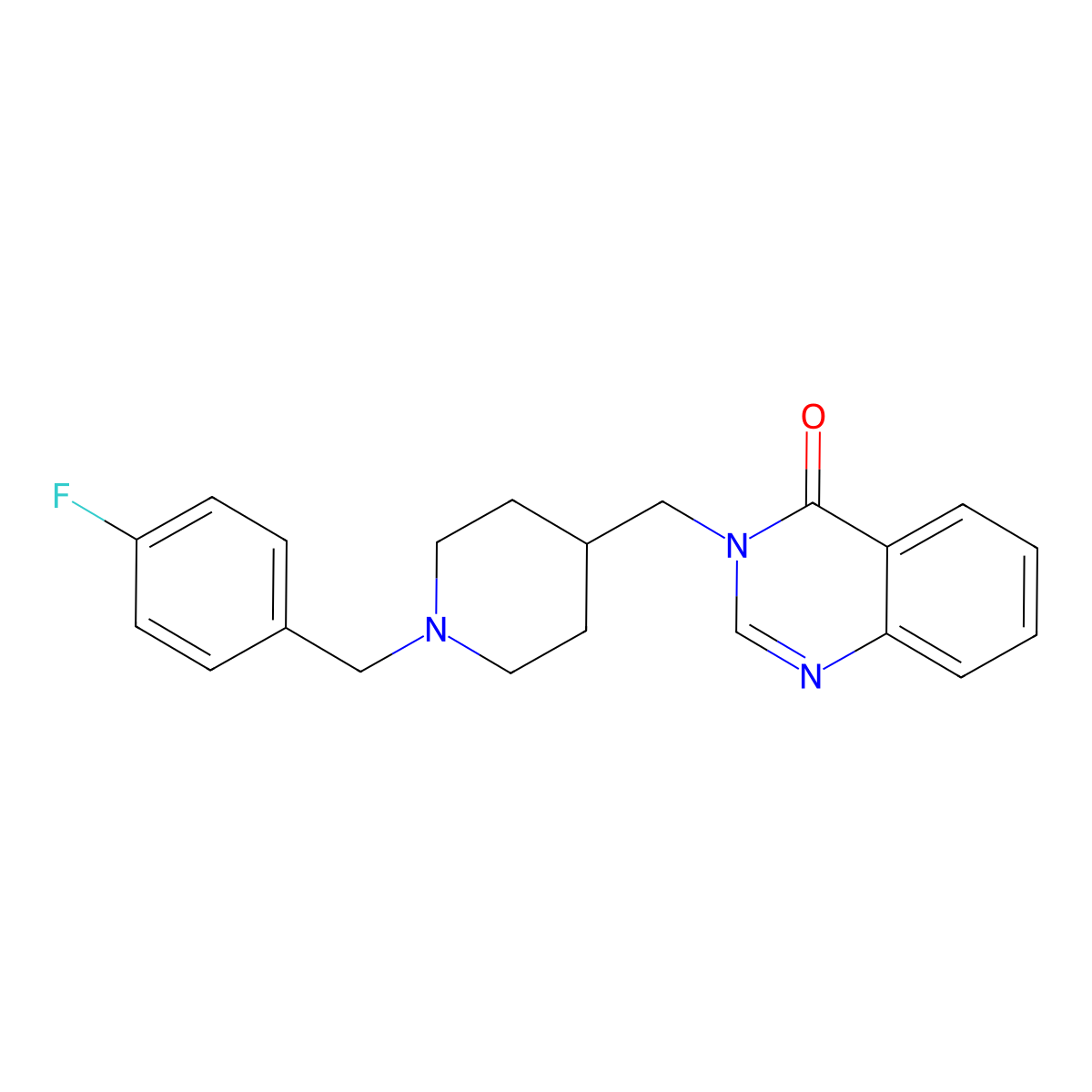 3-({1-[(4-Fluorophenyl)methyl]piperidin-4-yl}methyl)-3,4-dihydroquinazolin-4-one molecular structure, CAS 2415489-11-9
