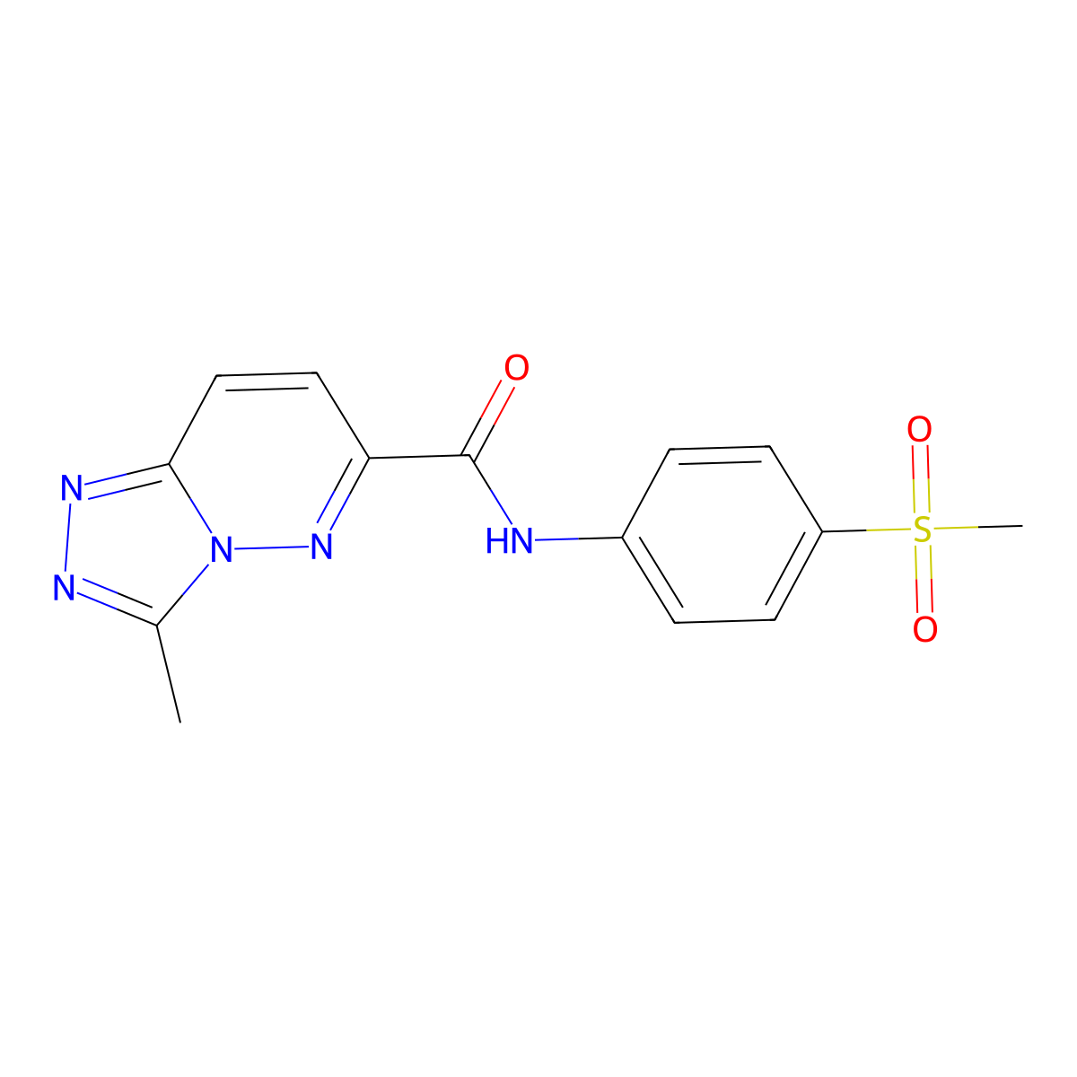 N-(4-methanesulfonylphenyl)-3-methyl-[1,2,4]triazolo[4,3-b]pyridazine-6-carboxamide molecular structure, CAS 2415489-76-6