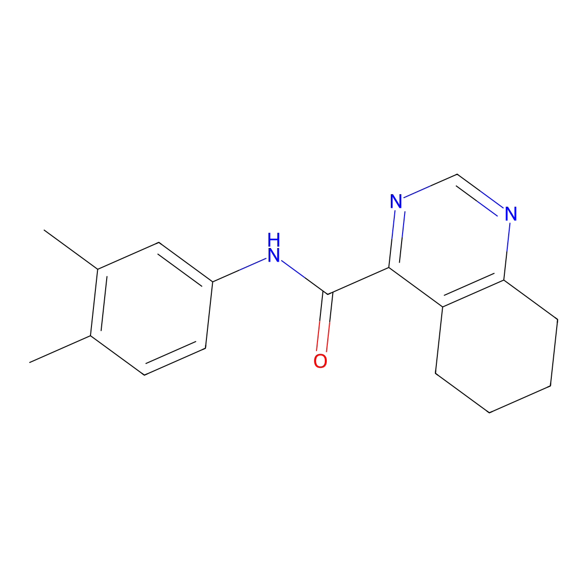 N-(3,4-Dimethylphenyl)-5,6,7,8-tetrahydroquinazoline-4-carboxamide molecular structure, CAS 2415489-78-8