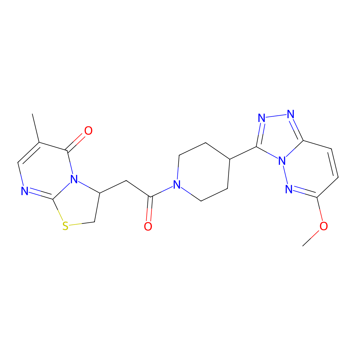 3-[2-(4-{6-methoxy-[1,2,4]triazolo[4,3-b]pyridazin-3-yl}piperidin-1-yl)-2-oxoethyl]-6-methyl-2H,3H,5H-[1,3]thiazolo[3,2-a]pyrimidin-5-one molecular structure, CAS 2415490-17-2
