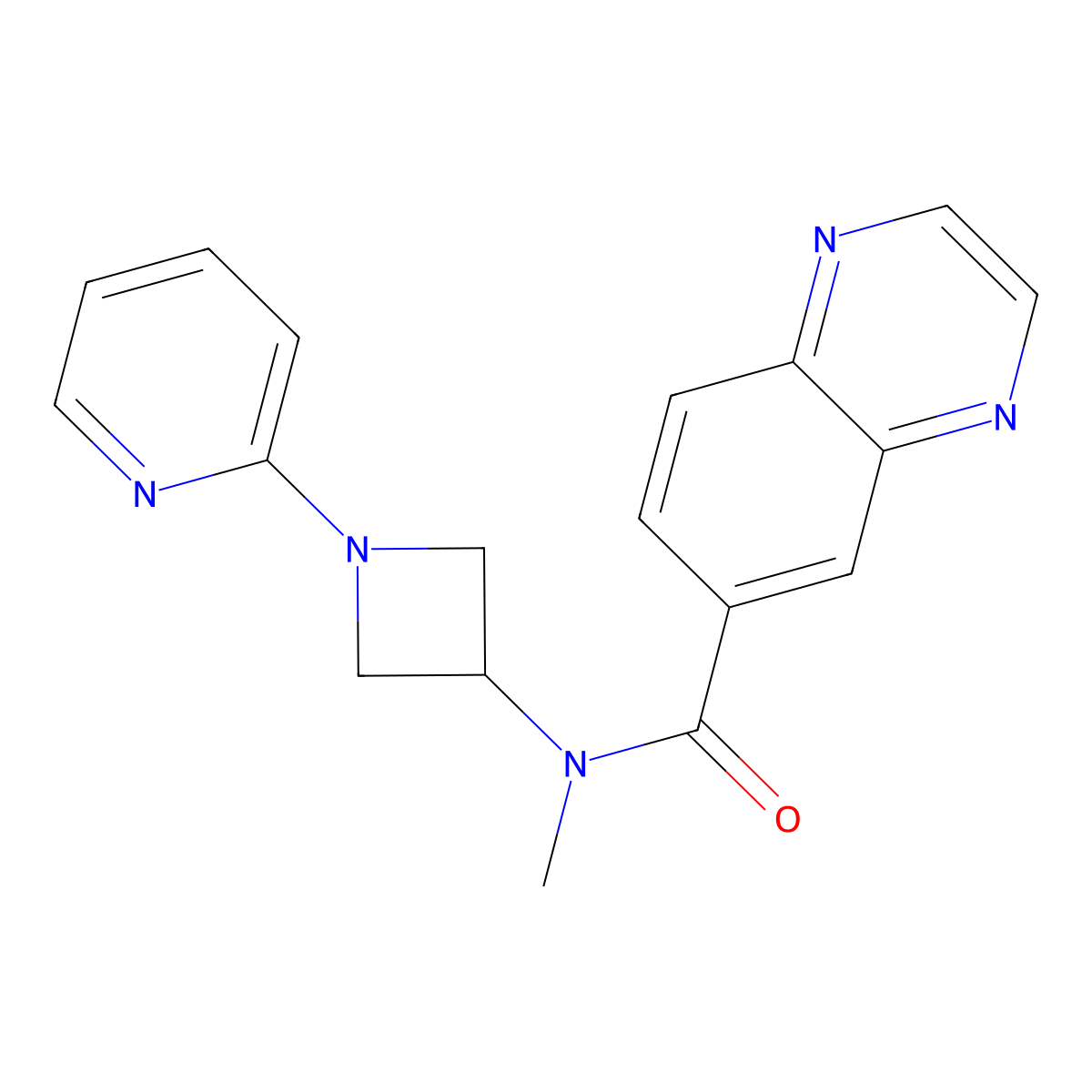 N-methyl-N-[1-(pyridin-2-yl)azetidin-3-yl]quinoxaline-6-carboxamide molecular structure, CAS 2415490-41-2