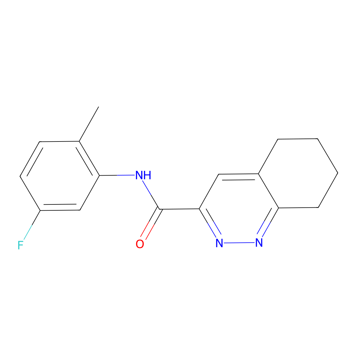 N-(5-fluoro-2-methylphenyl)-5,6,7,8-tetrahydrocinnoline-3-carboxamide molecular structure, CAS 2415490-56-9
