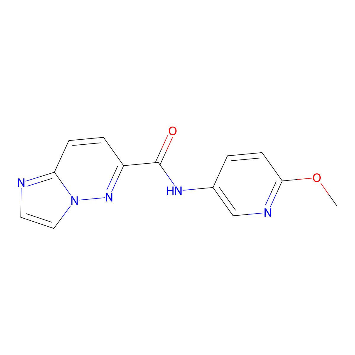 N-(6-methoxypyridin-3-yl)imidazo[1,2-b]pyridazine-6-carboxamide molecular structure, CAS 2415491-14-2
