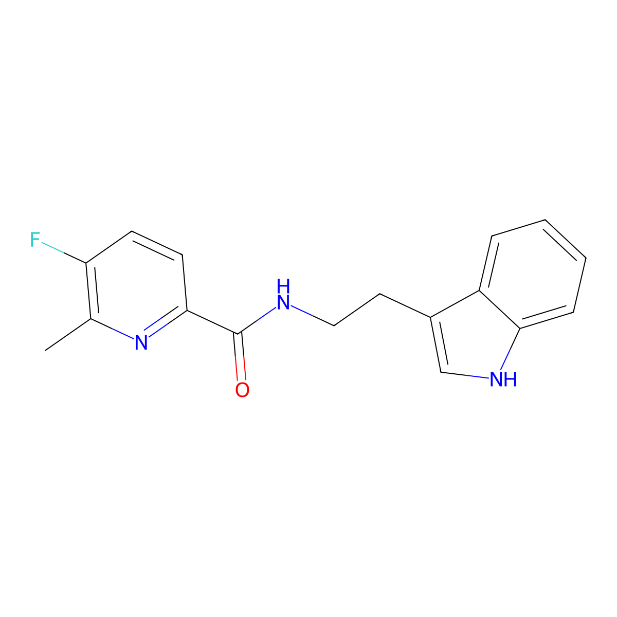 5-fluoro-N-[2-(1H-indol-3-yl)ethyl]-6-methylpyridine-2-carboxamide molecular structure, CAS 2415492-12-3