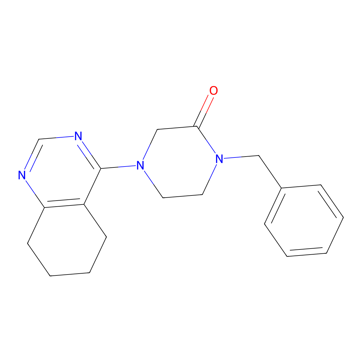 1-Benzyl-4-(5,6,7,8-tetrahydroquinazolin-4-yl)piperazin-2-one molecular structure, CAS 2415499-30-6