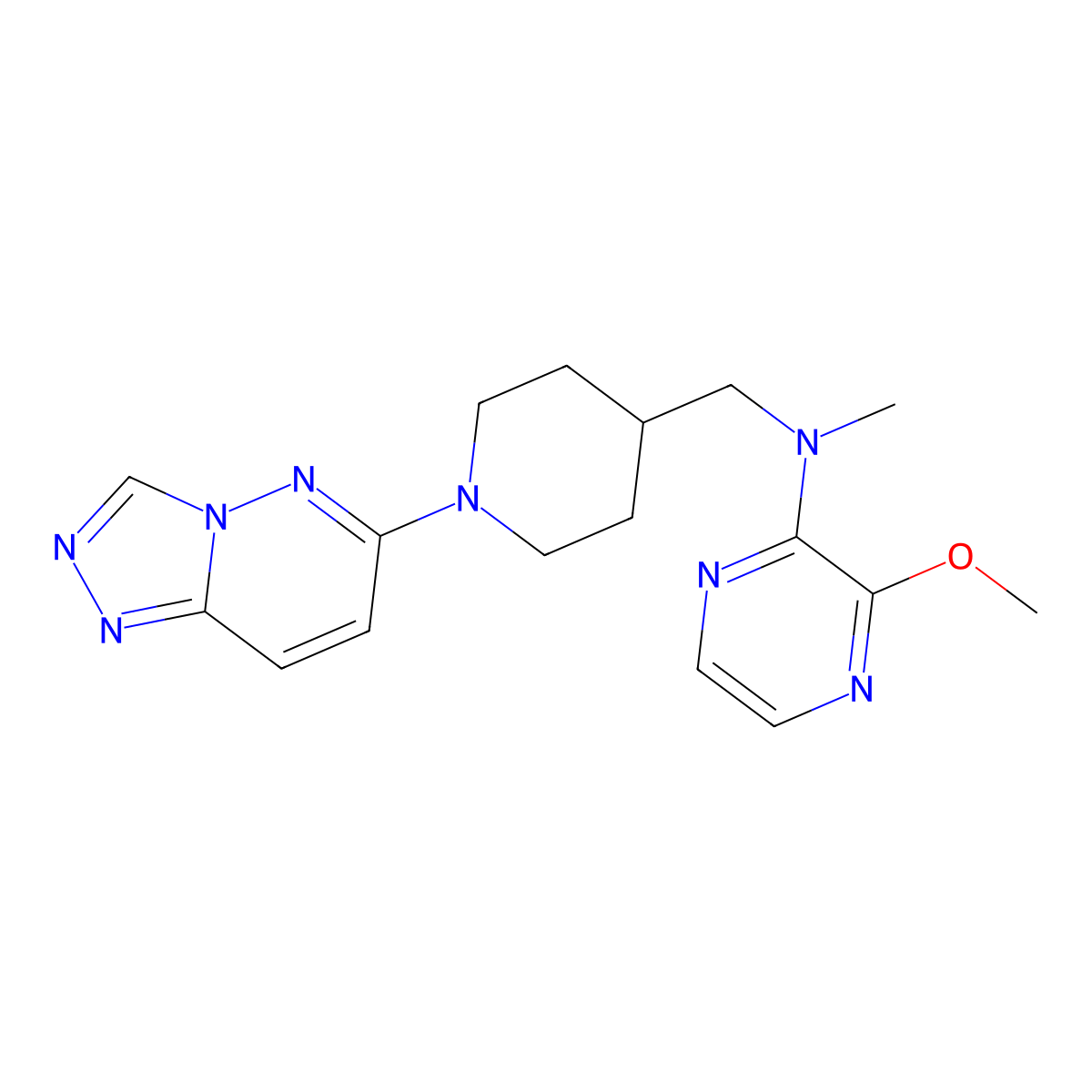 3-methoxy-N-methyl-N-[(1-{[1,2,4]triazolo[4,3-b]pyridazin-6-yl}piperidin-4-yl)methyl]pyrazin-2-amine molecular structure, CAS 2415499-42-0