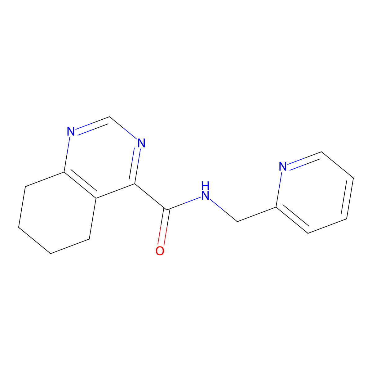 N-[(pyridin-2-yl)methyl]-5,6,7,8-tetrahydroquinazoline-4-carboxamide molecular structure, CAS 2415499-46-4