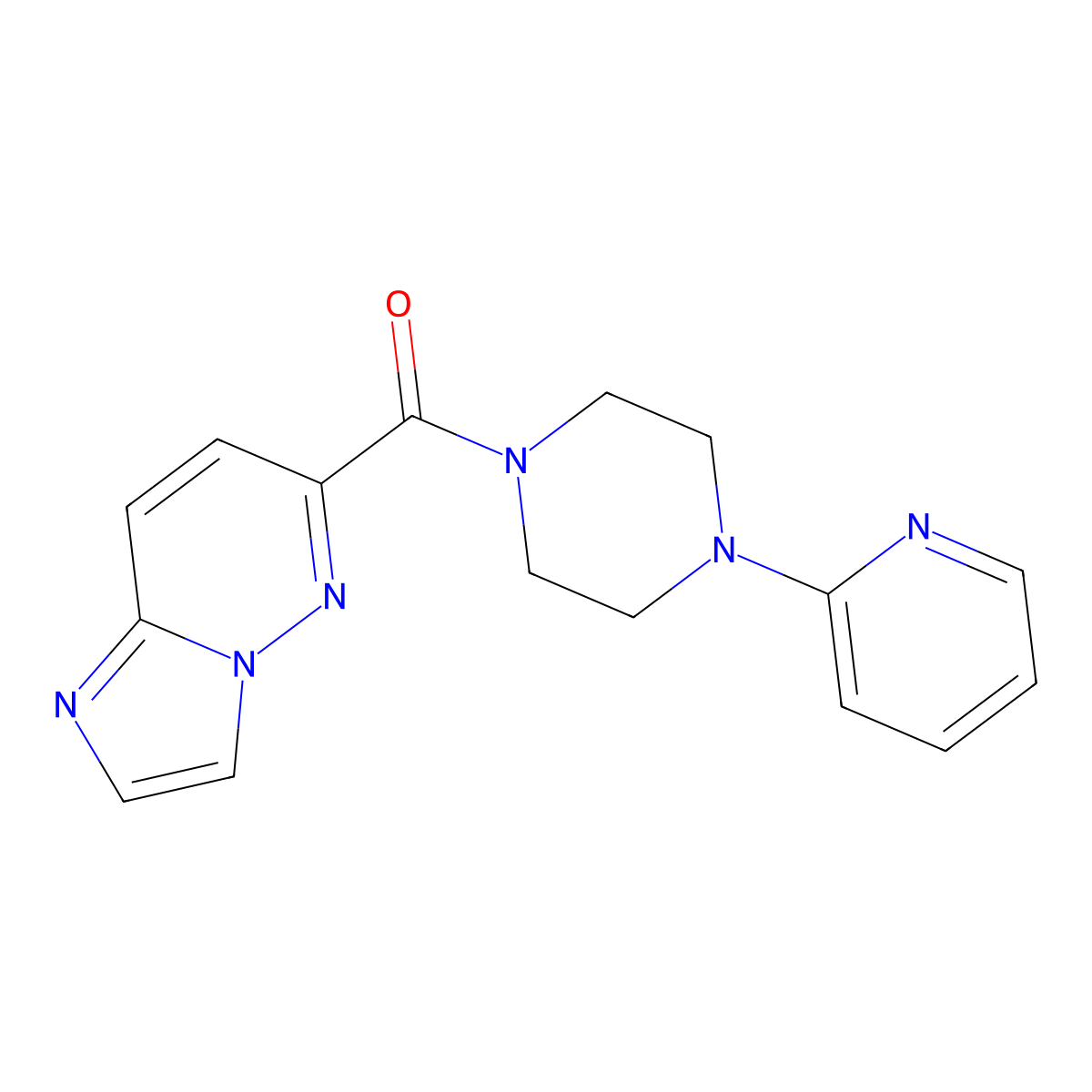 1-{Imidazo[1,2-b]pyridazine-6-carbonyl}-4-(pyridin-2-yl)piperazine molecular structure, CAS 2415499-58-8