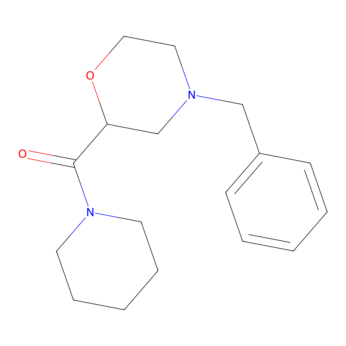 4-Benzyl-2-(piperidine-1-carbonyl)morpholine molecular structure, CAS 2415499-85-1
