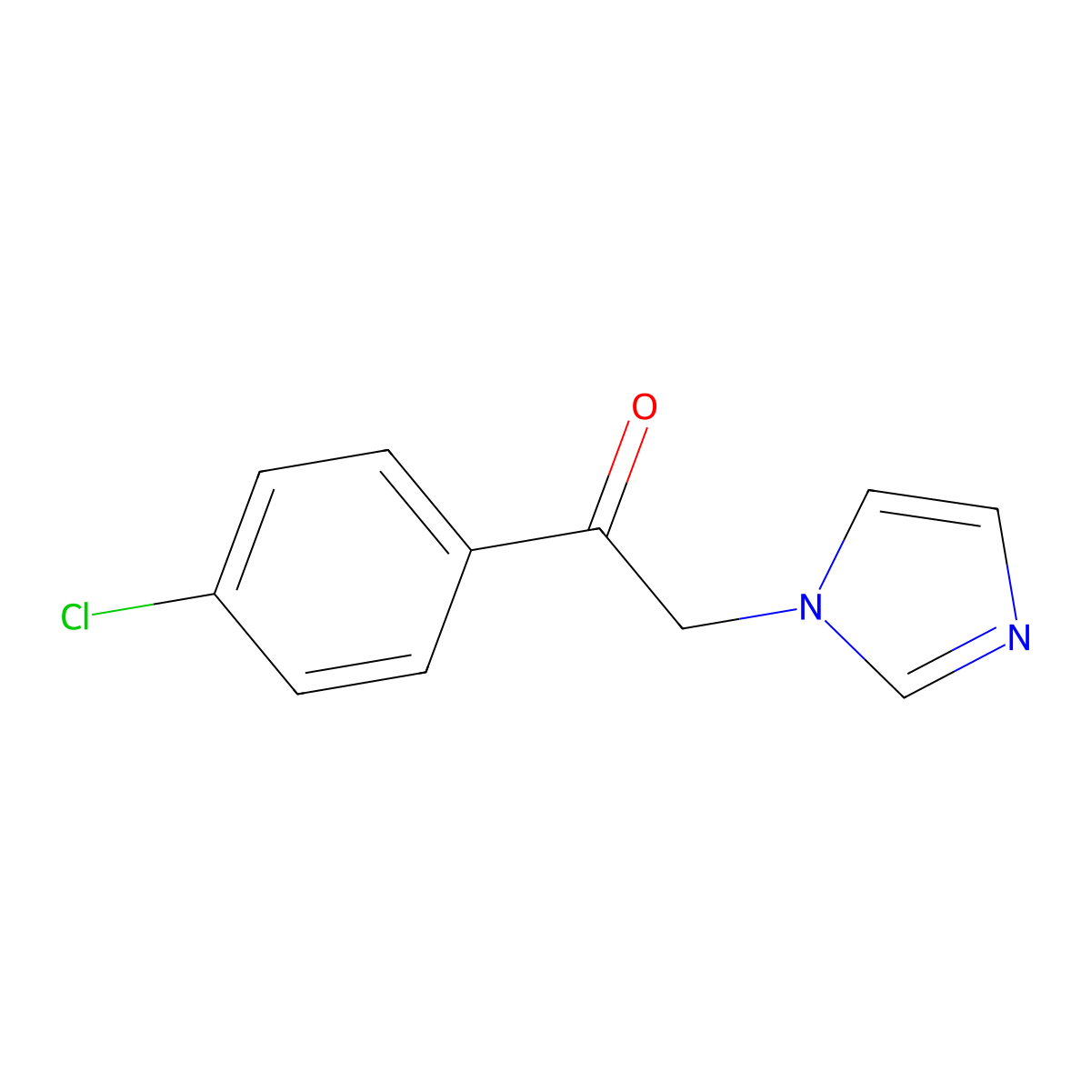 1-(4-Chlorophenyl)-2-(1H-imidazol-1-yl)ethanone molecular structure, CAS 24155-32-6