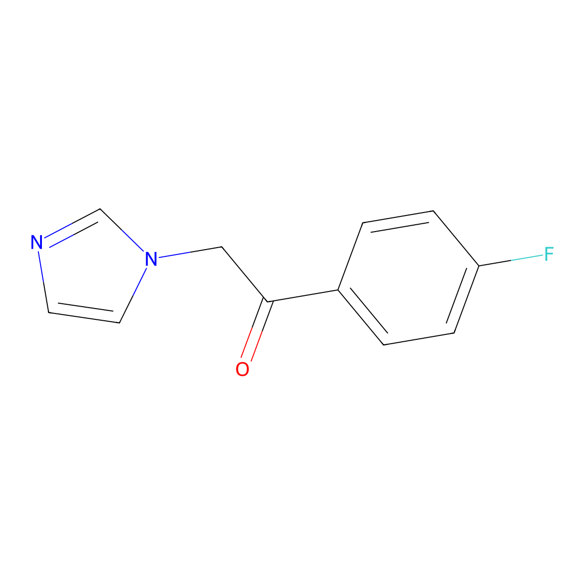 1-(4-fluorophenyl)-2-(1H-imidazol-1-yl)ethan-1-one molecular structure, CAS 24155-33-7