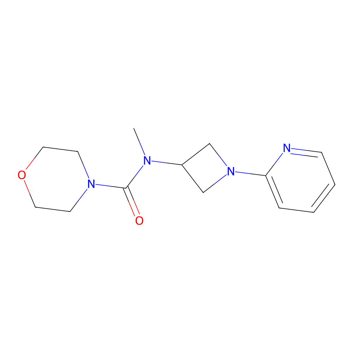 N-methyl-N-[1-(pyridin-2-yl)azetidin-3-yl]morpholine-4-carboxamide molecular structure, CAS 2415500-41-1
