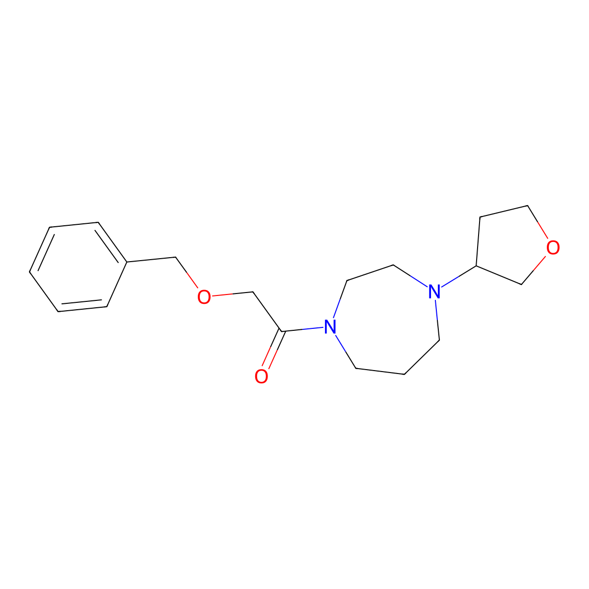 2-(Benzyloxy)-1-[4-(oxolan-3-yl)-1,4-diazepan-1-yl]ethan-1-one molecular structure, CAS 2415500-45-5