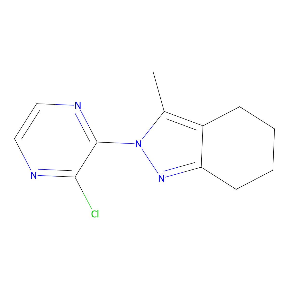 2-(3-chloropyrazin-2-yl)-3-methyl-4,5,6,7-tetrahydro-2H-indazole molecular structure, CAS 2415500-51-3