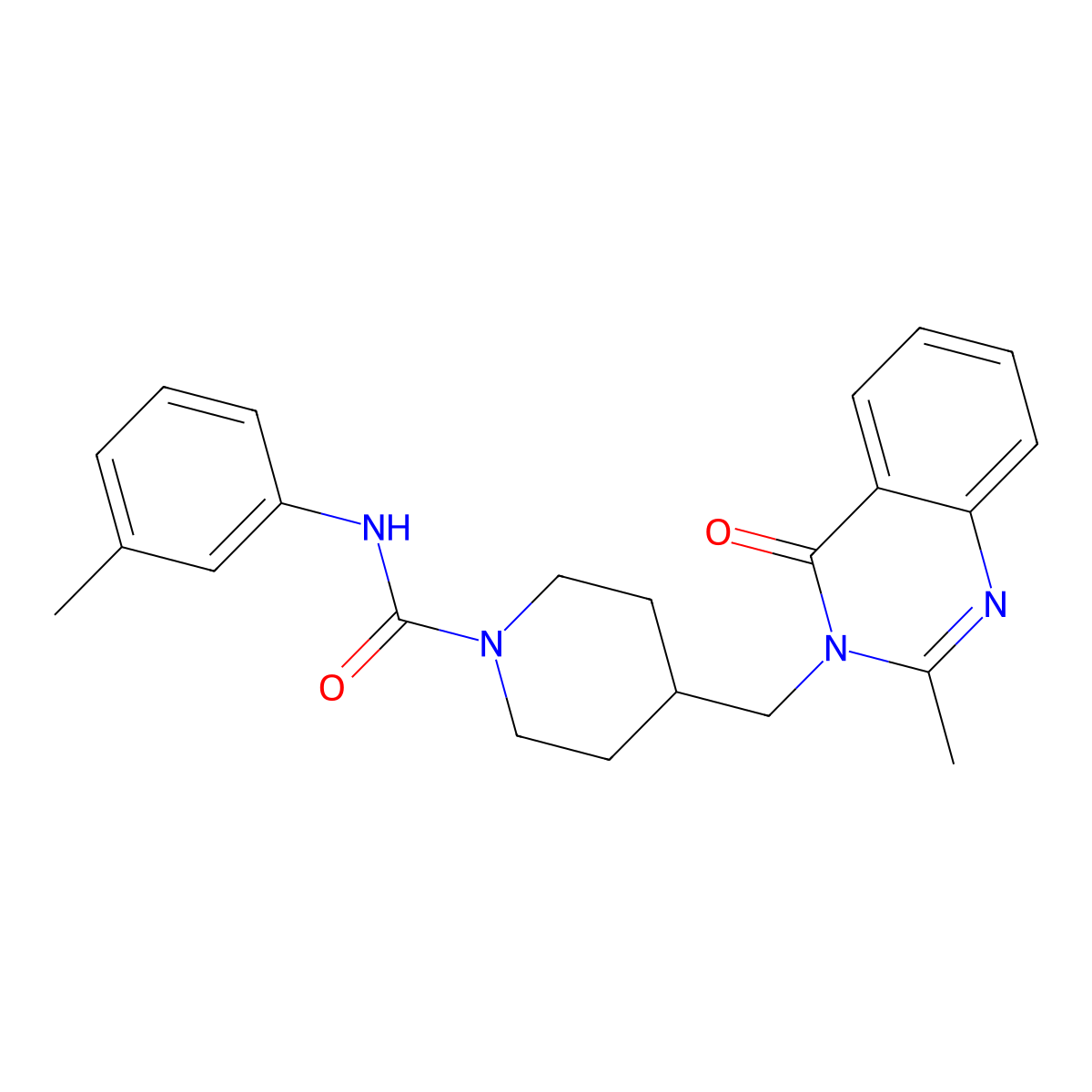 4-[(2-methyl-4-oxo-3,4-dihydroquinazolin-3-yl)methyl]-N-(3-methylphenyl)piperidine-1-carboxamide molecular structure, CAS 2415500-66-0