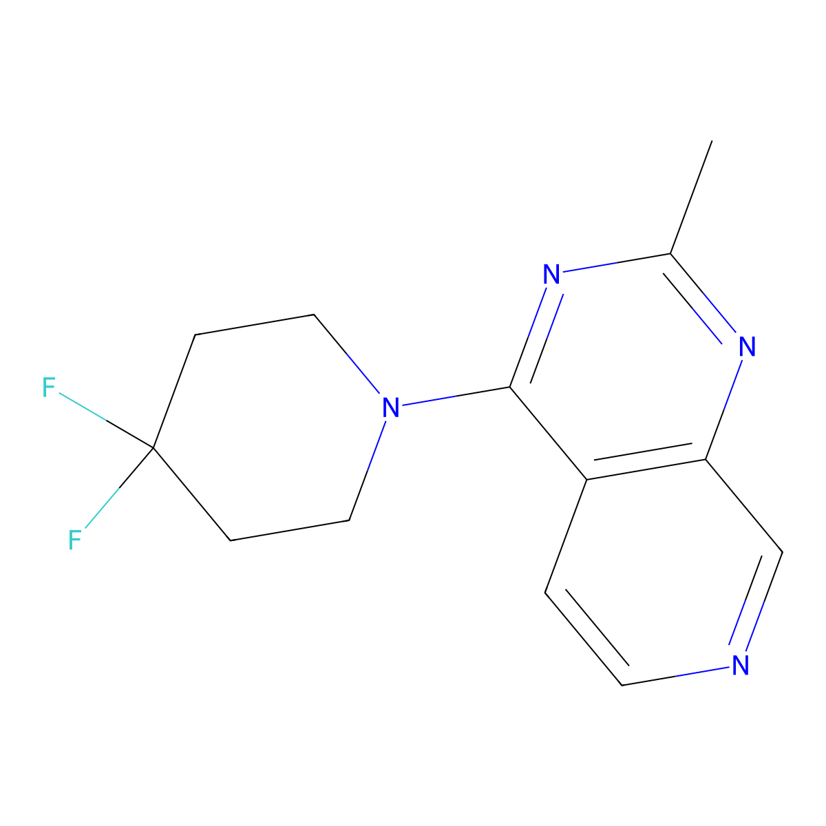 4,4-Difluoro-1-{2-methylpyrido[3,4-d]pyrimidin-4-yl}piperidine molecular structure, CAS 2415500-69-3