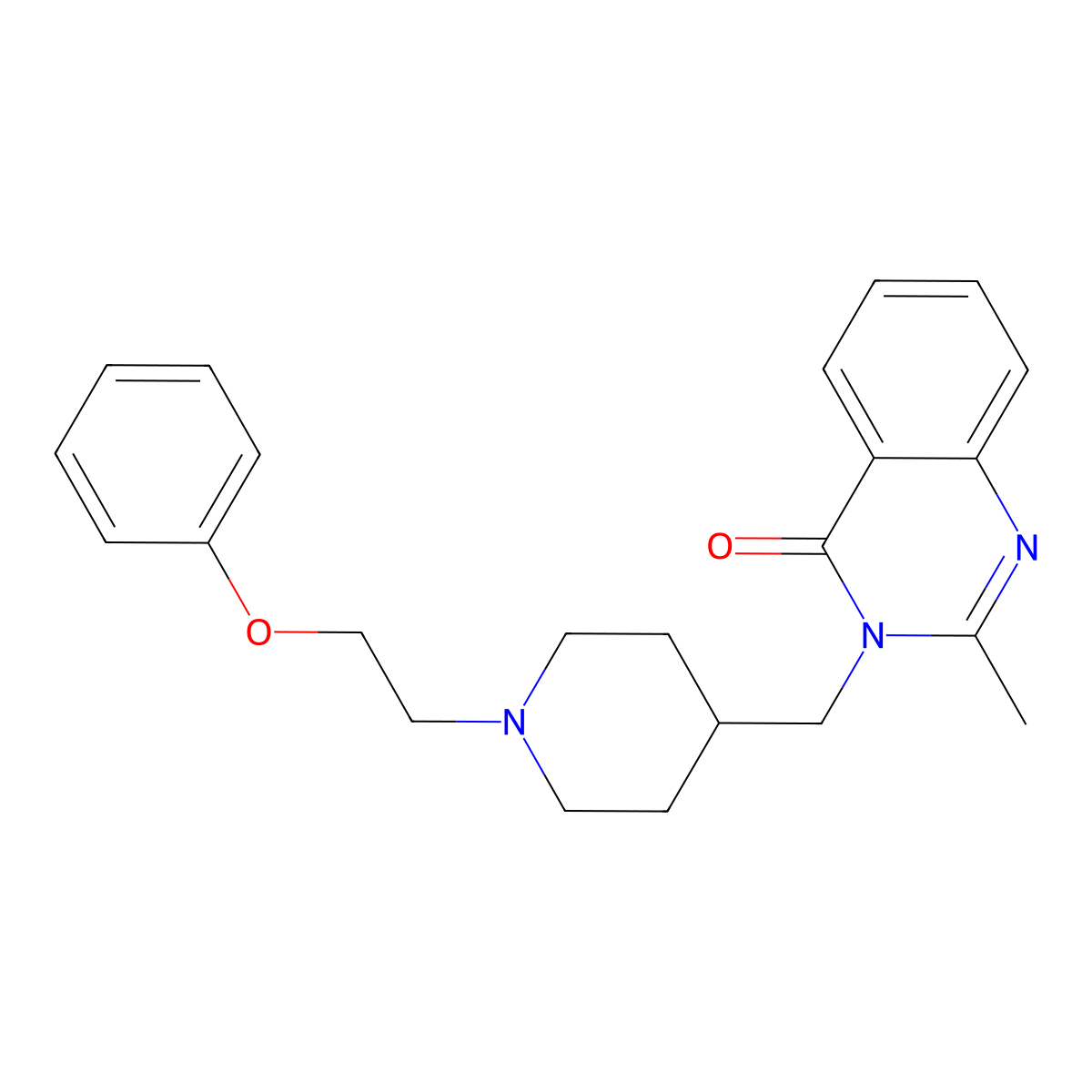 2-Methyl-3-{[1-(2-phenoxyethyl)piperidin-4-yl]methyl}-3,4-dihydroquinazolin-4-one molecular structure, CAS 2415501-26-5