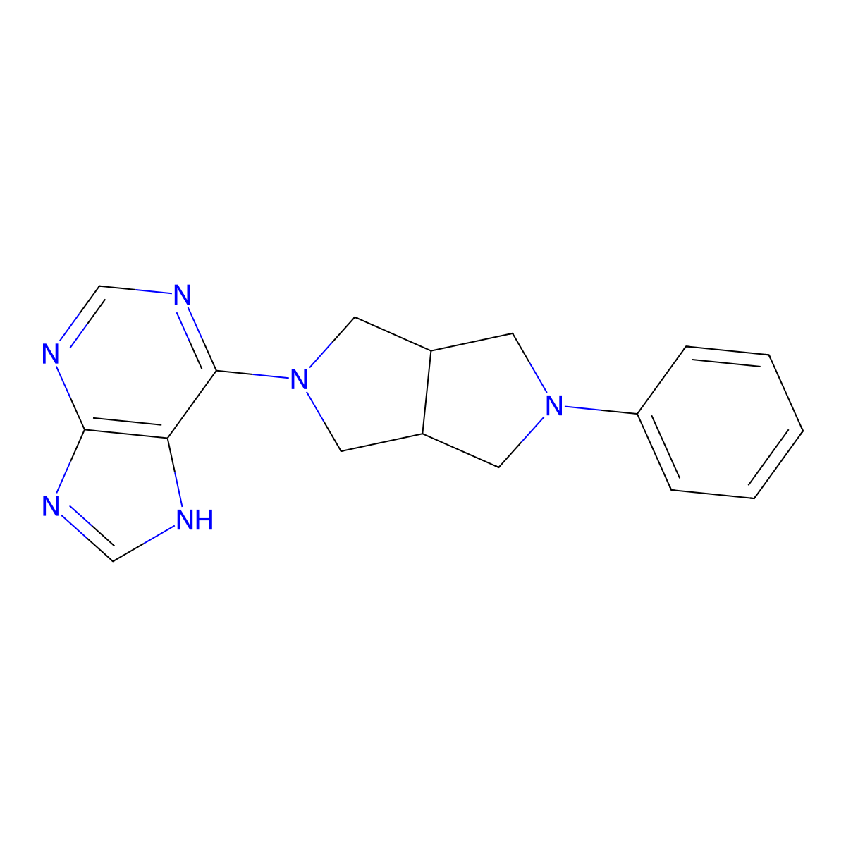 6-{5-phenyl-octahydropyrrolo[3,4-c]pyrrol-2-yl}-9H-purine molecular structure, CAS 2415501-54-9