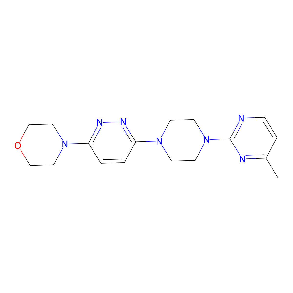 4-{6-[4-(4-Methylpyrimidin-2-yl)piperazin-1-yl]pyridazin-3-yl}morpholine molecular structure, CAS 2415501-67-4