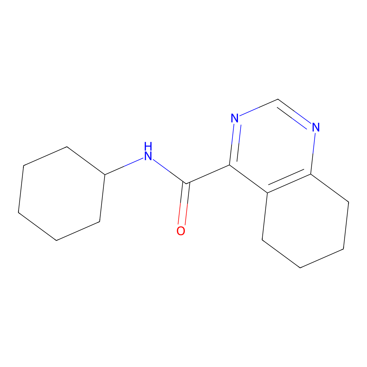 N-Cyclohexyl-5,6,7,8-tetrahydroquinazoline-4-carboxamide molecular structure, CAS 2415502-03-1