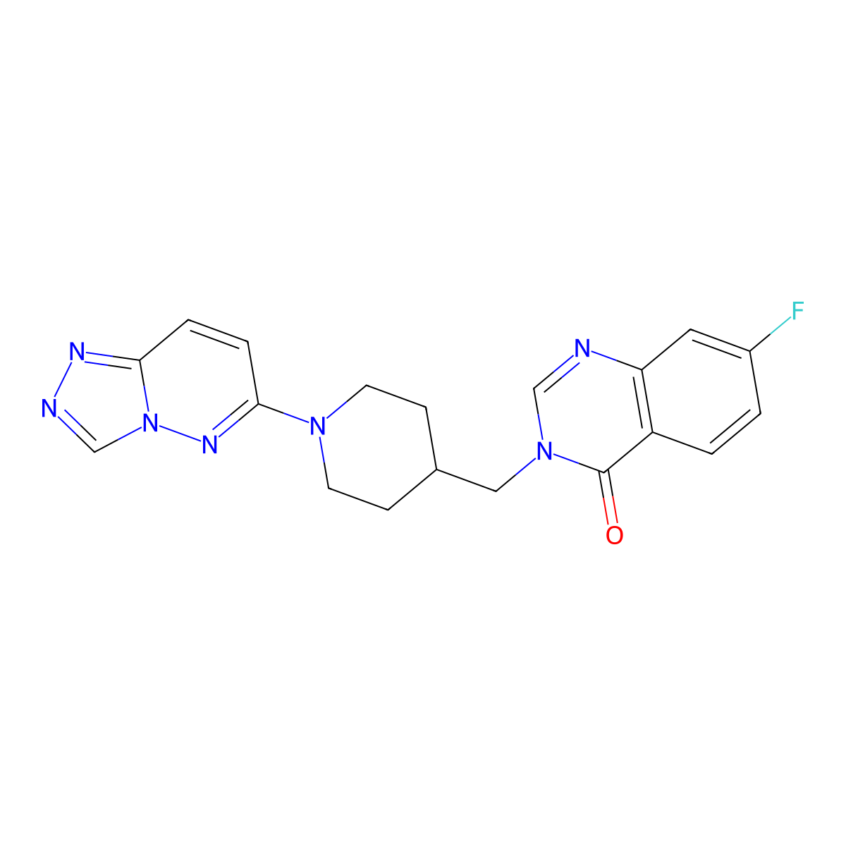 7-Fluoro-3-[(1-{[1,2,4]triazolo[4,3-b]pyridazin-6-yl}piperidin-4-yl)methyl]-3,4-dihydroquinazolin-4-one molecular structure, CAS 2415502-13-3