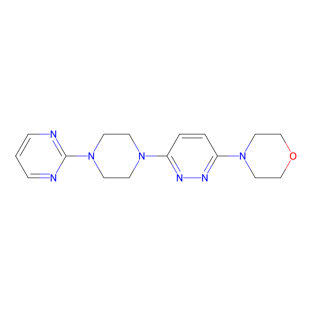 4-{6-[4-(Pyrimidin-2-yl)piperazin-1-yl]pyridazin-3-yl}morpholine molecular structure, CAS 2415502-37-1