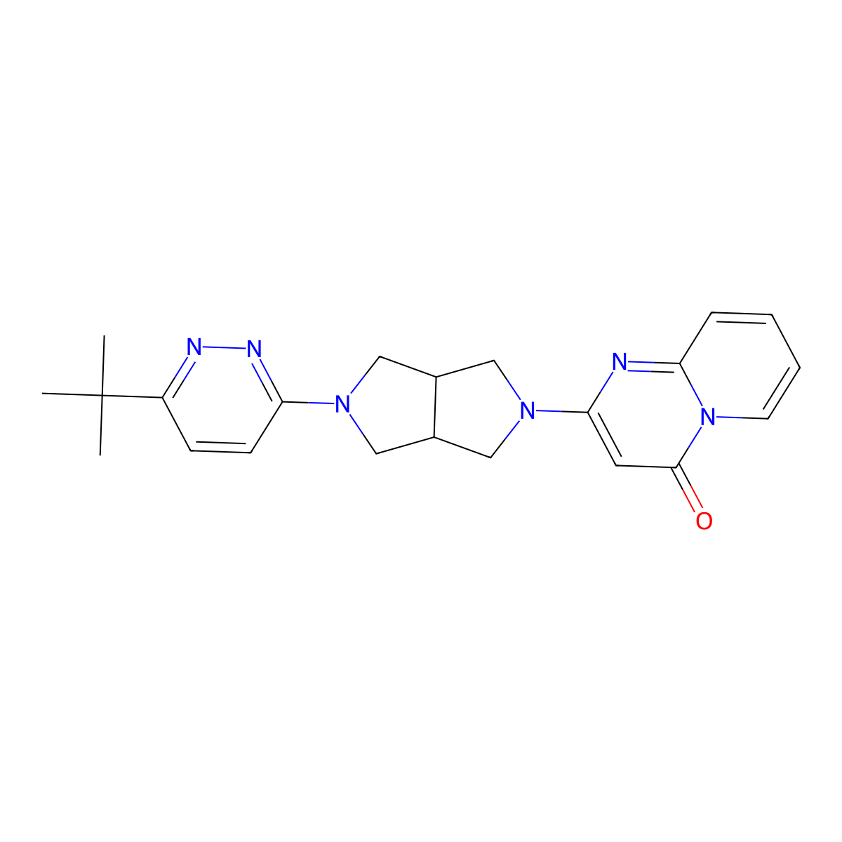 2-[5-(6-tert-butylpyridazin-3-yl)-octahydropyrrolo[3,4-c]pyrrol-2-yl]-4H-pyrido[1,2-a]pyrimidin-4-one molecular structure, CAS 2415502-52-0