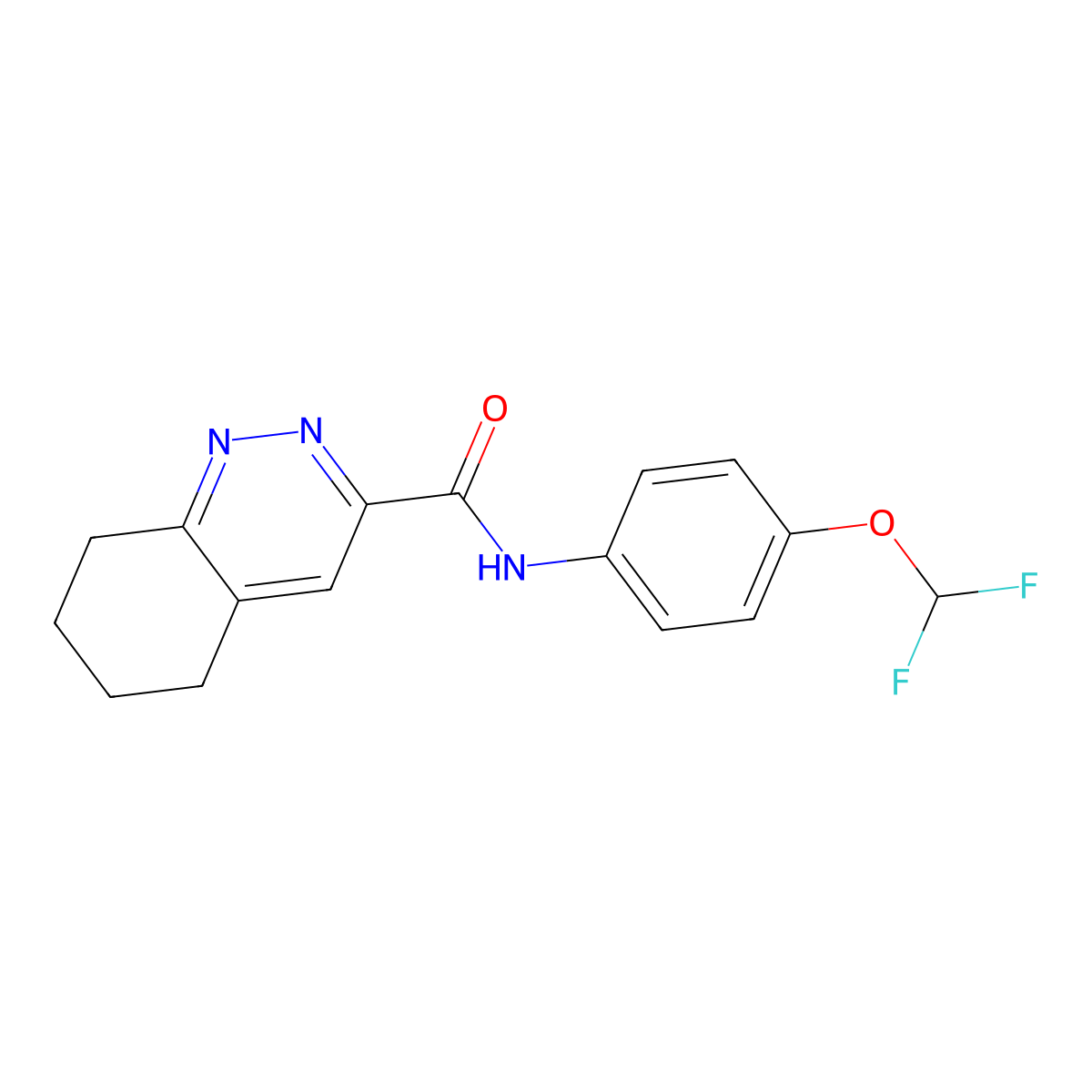 N-[4-(Difluoromethoxy)phenyl]-5,6,7,8-tetrahydrocinnoline-3-carboxamide molecular structure, CAS 2415502-75-7