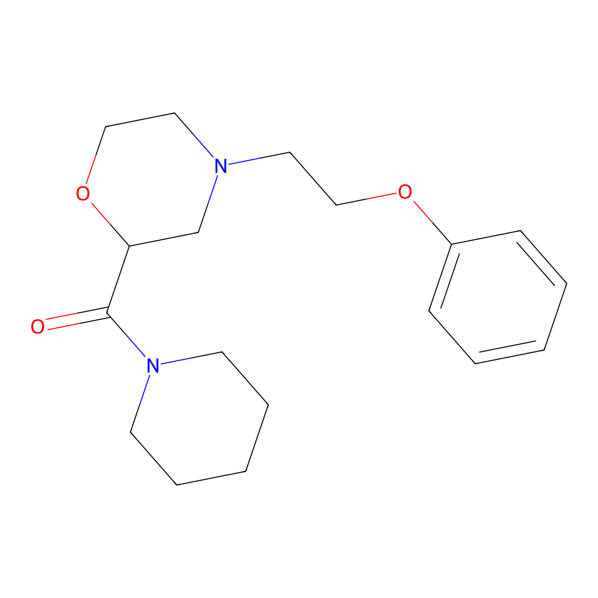 4-(2-Phenoxyethyl)-2-(piperidine-1-carbonyl)morpholine molecular structure, CAS 2415502-85-9