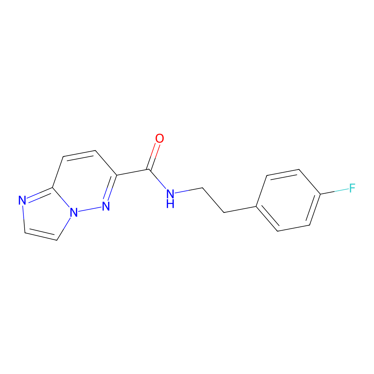 N-[2-(4-fluorophenyl)ethyl]imidazo[1,2-b]pyridazine-6-carboxamide molecular structure, CAS 2415503-08-9