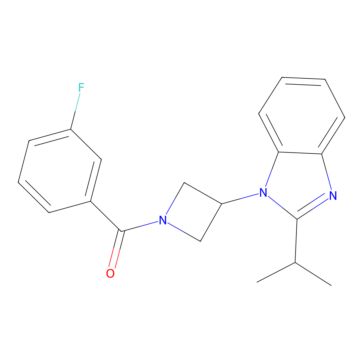 1-[1-(3-fluorobenzoyl)azetidin-3-yl]-2-(propan-2-yl)-1H-1,3-benzodiazole molecular structure, CAS 2415503-19-2