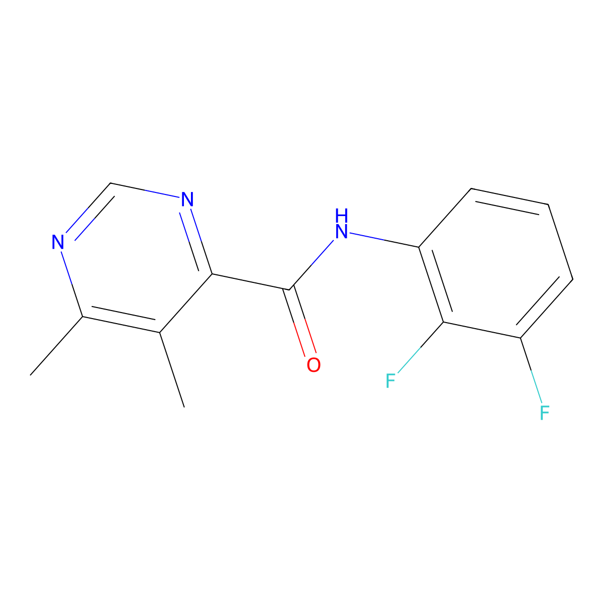 N-(2,3-Difluorophenyl)-5,6-dimethylpyrimidine-4-carboxamide molecular structure, CAS 2415503-21-6