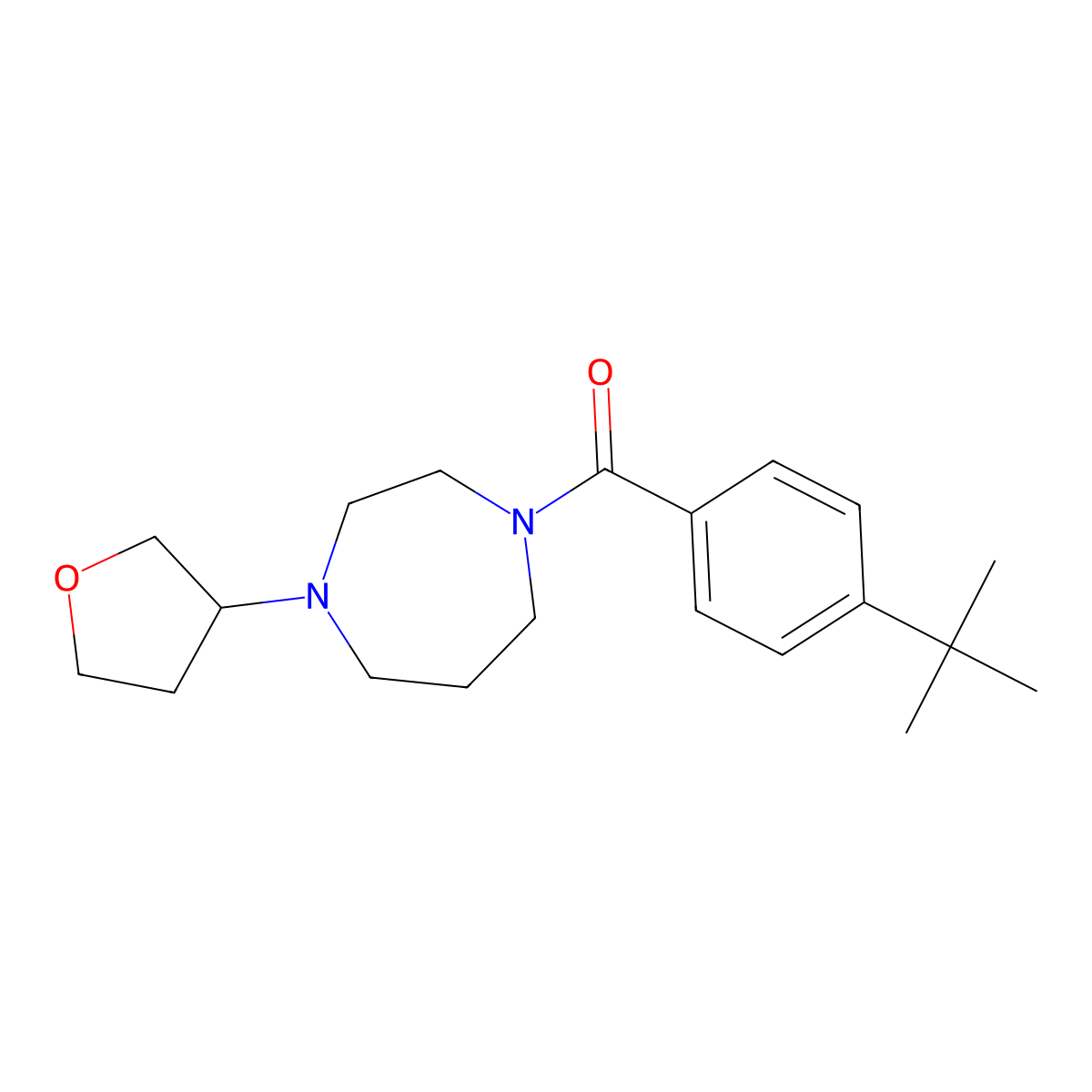 1-(4-Tert-butylbenzoyl)-4-(oxolan-3-yl)-1,4-diazepane molecular structure, CAS 2415503-27-2