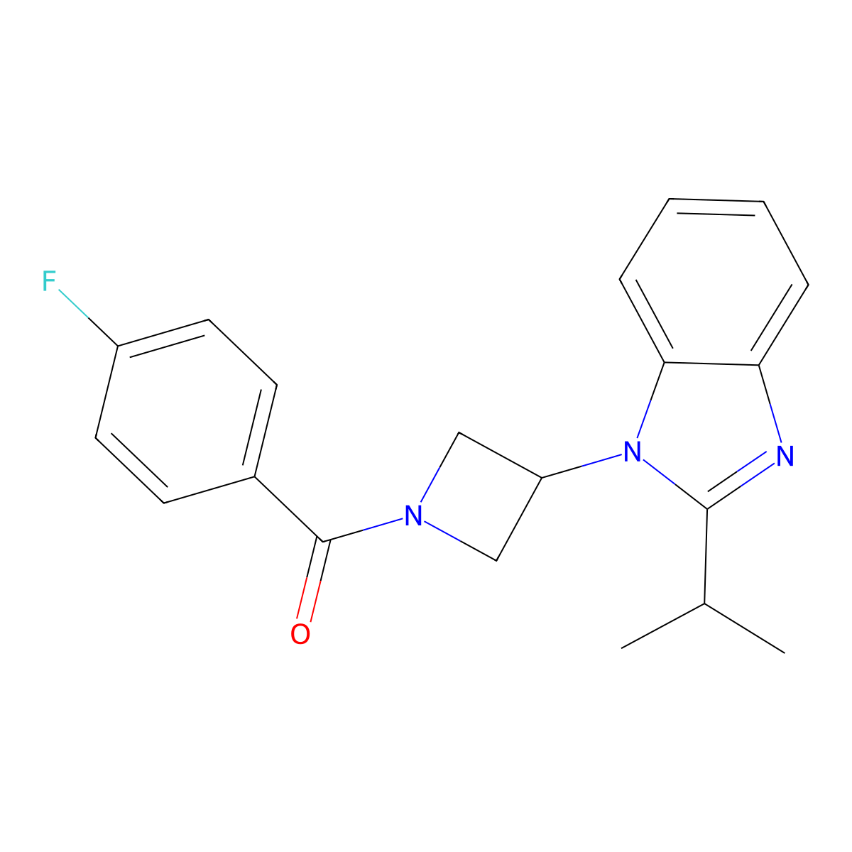 1-[1-(4-fluorobenzoyl)azetidin-3-yl]-2-(propan-2-yl)-1H-1,3-benzodiazole molecular structure, CAS 2415503-60-3