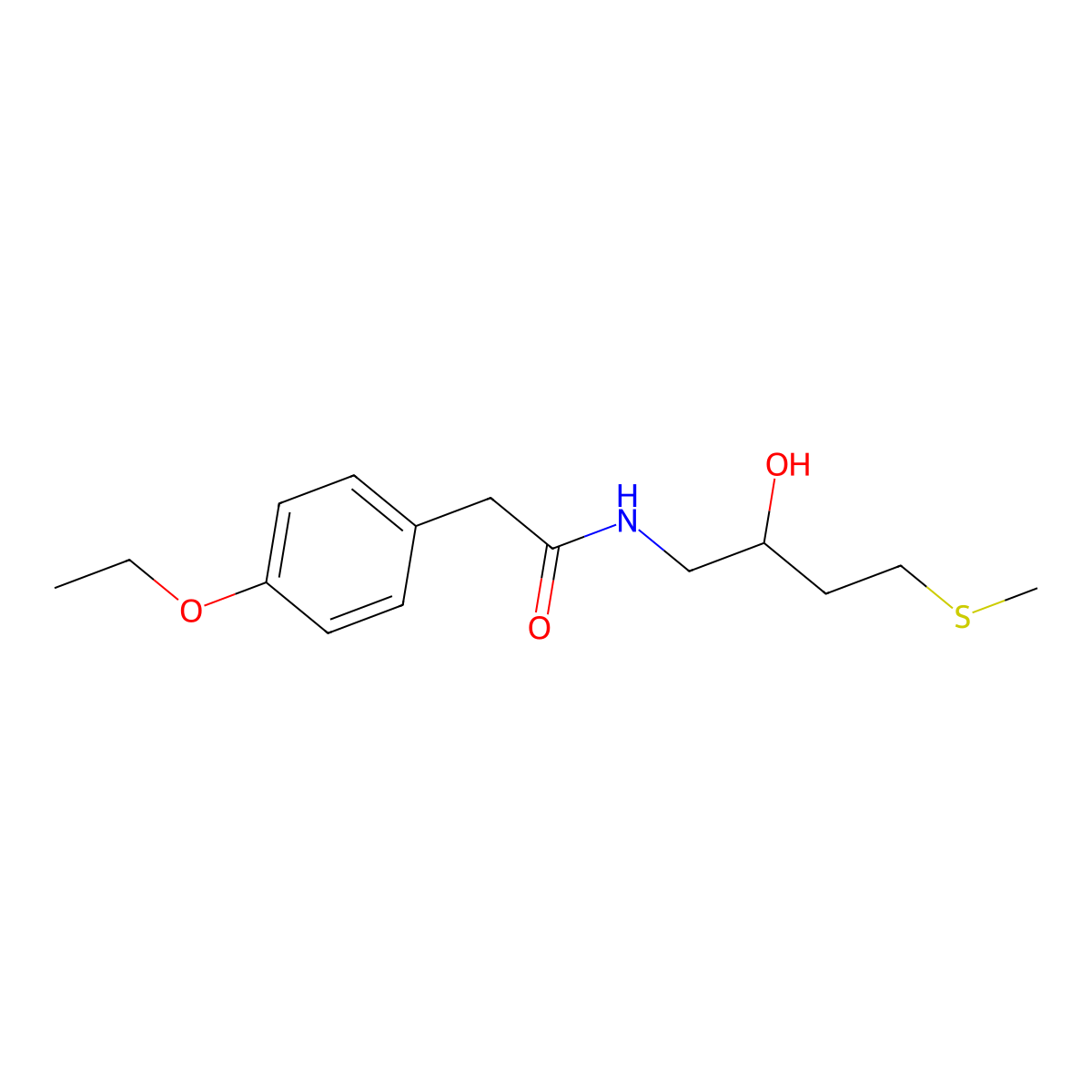 2-(4-ethoxyphenyl)-N-[2-hydroxy-4-(methylsulfanyl)butyl]acetamide molecular structure, CAS 2415504-31-1