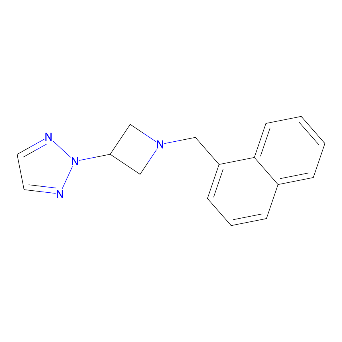 2-{1-[(naphthalen-1-yl)methyl]azetidin-3-yl}-2H-1,2,3-triazole molecular structure, CAS 2415504-37-7