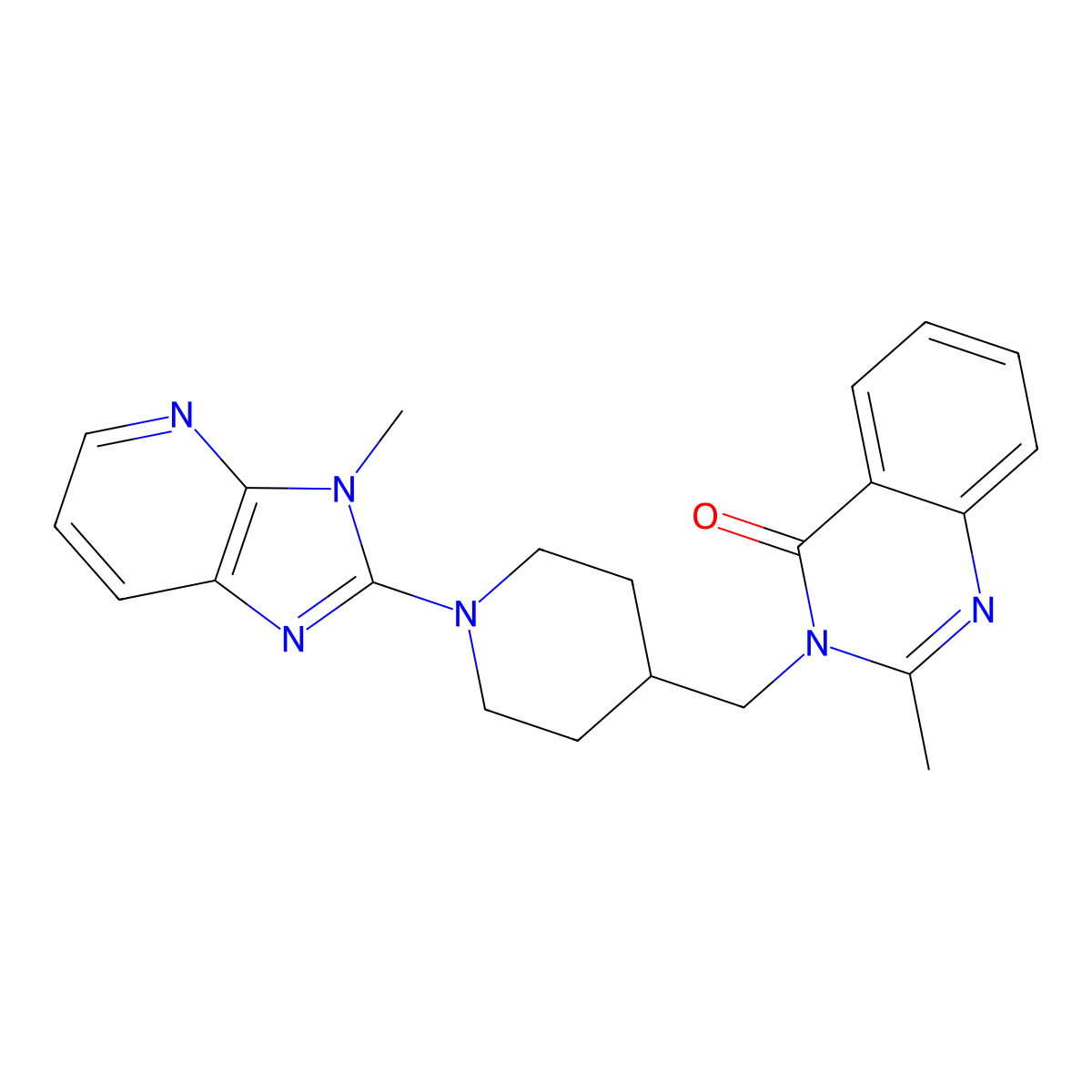 2-methyl-3-[(1-{3-methyl-3H-imidazo[4,5-b]pyridin-2-yl}piperidin-4-yl)methyl]-3,4-dihydroquinazolin-4-one molecular structure, CAS 2415509-08-7