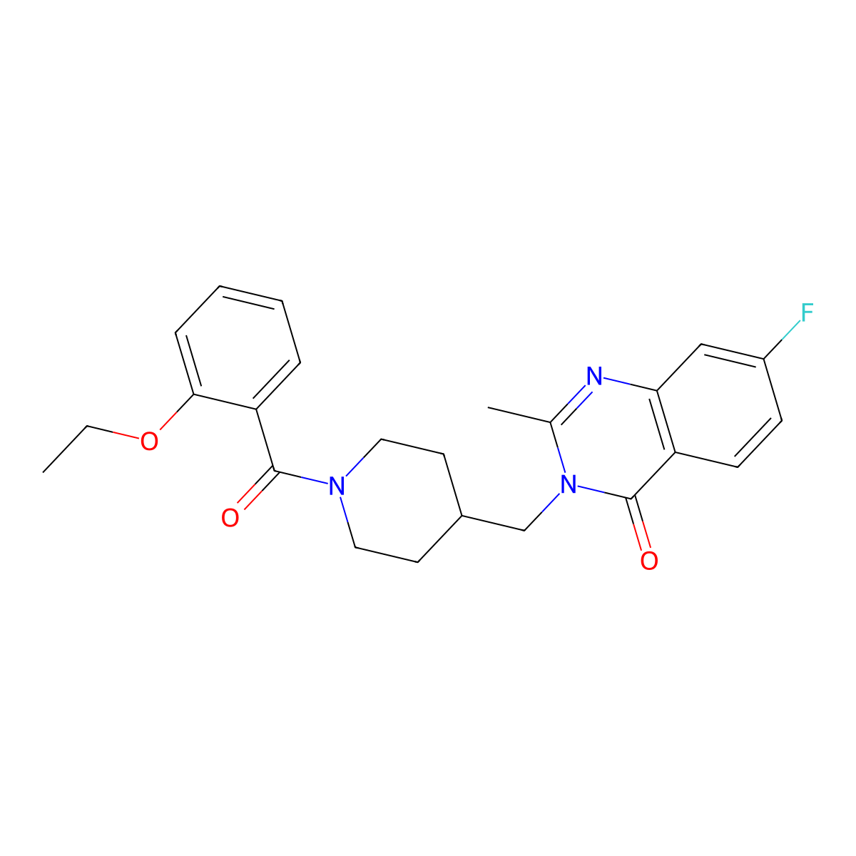 3-{[1-(2-Ethoxybenzoyl)piperidin-4-yl]methyl}-7-fluoro-2-methyl-3,4-dihydroquinazolin-4-one molecular structure, CAS 2415509-09-8