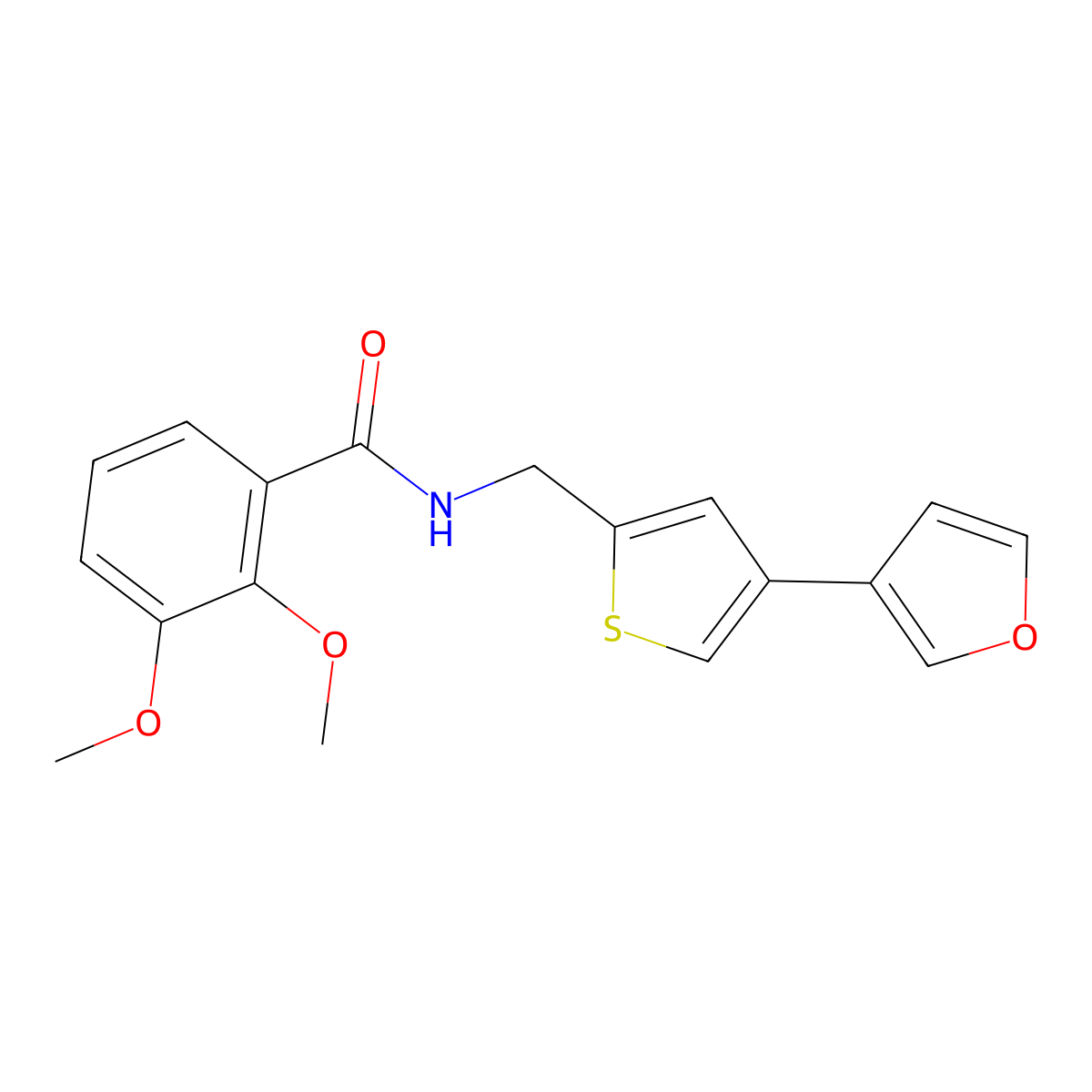 N-{[4-(furan-3-yl)thiophen-2-yl]methyl}-2,3-dimethoxybenzamide molecular structure, CAS 2415509-31-6