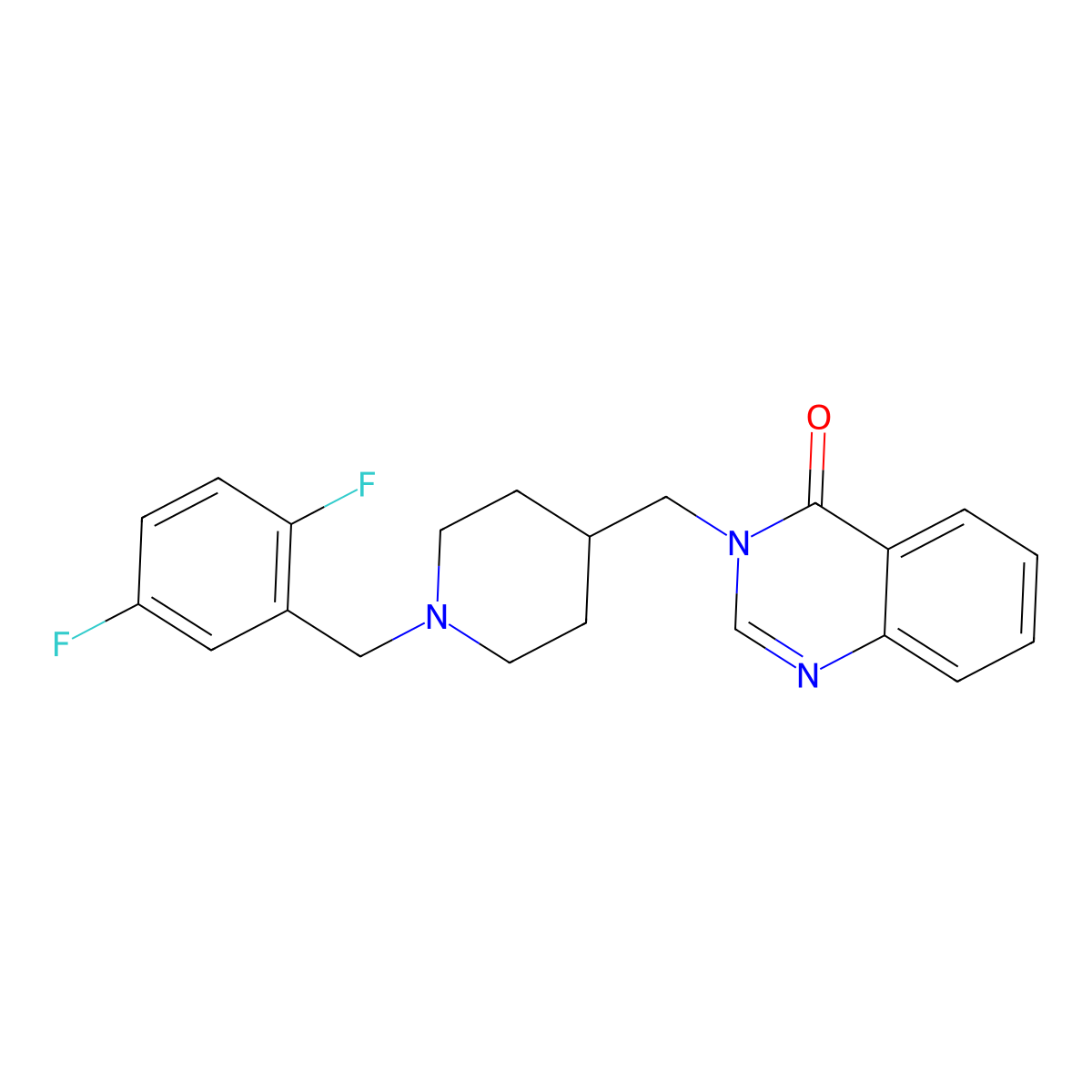 3-({1-[(2,5-Difluorophenyl)methyl]piperidin-4-yl}methyl)-3,4-dihydroquinazolin-4-one molecular structure, CAS 2415509-44-1