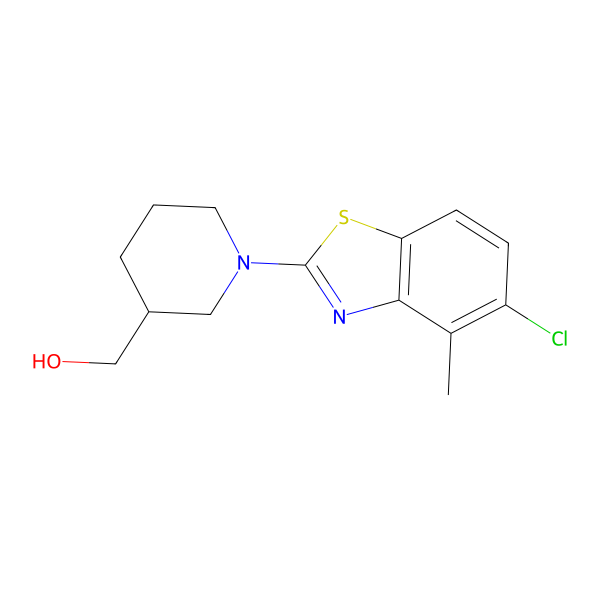 [1-(5-Chloro-4-methyl-1,3-benzothiazol-2-yl)piperidin-3-yl]methanol molecular structure, CAS 2415509-46-3