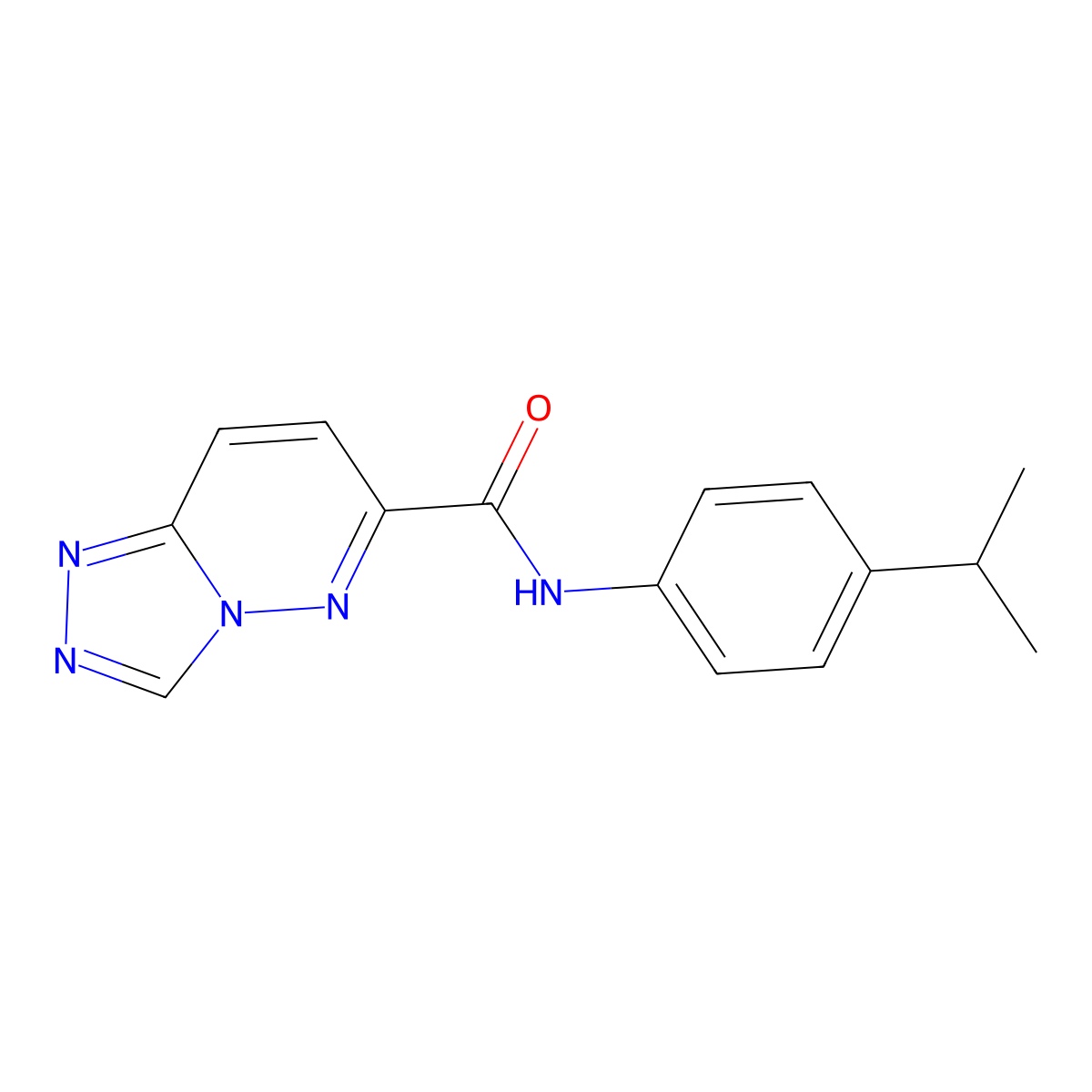 N-[4-(propan-2-yl)phenyl]-[1,2,4]triazolo[4,3-b]pyridazine-6-carboxamide molecular structure, CAS 2415509-54-3