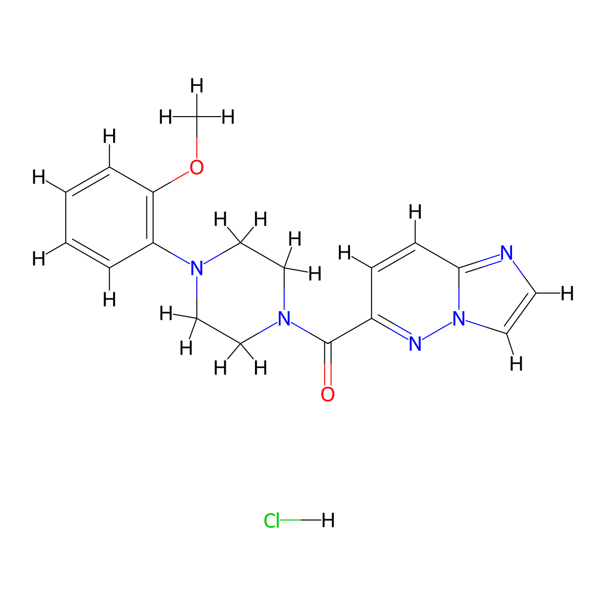 1-{Imidazo[1,2-b]pyridazine-6-carbonyl}-4-(2-methoxyphenyl)piperazine hydrochloride molecular structure, CAS 2415509-56-5