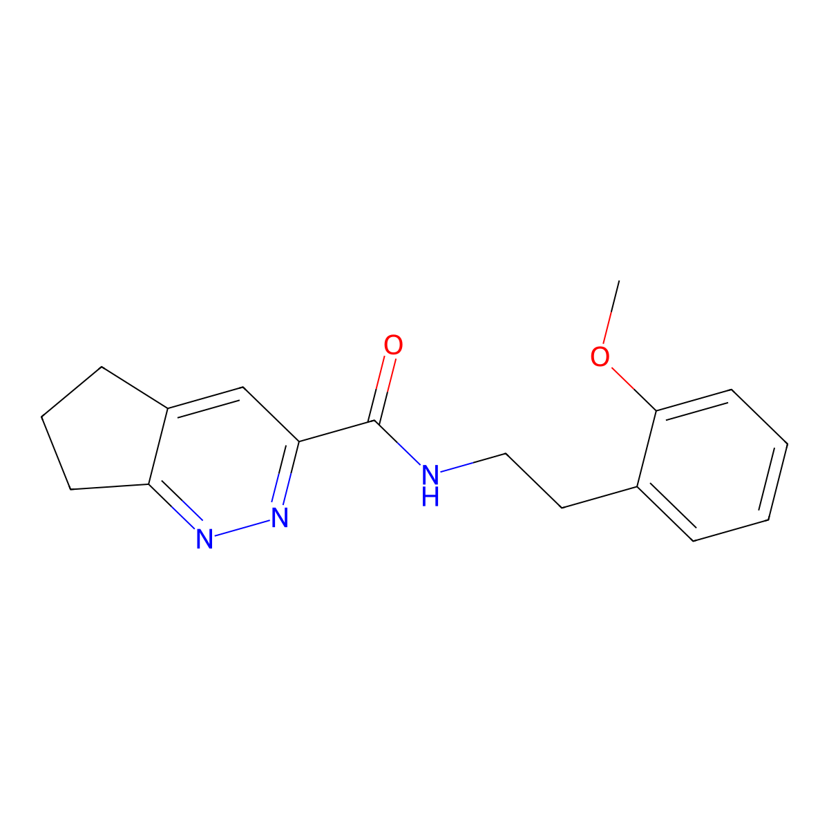N-[2-(2-methoxyphenyl)ethyl]-5H,6H,7H-cyclopenta[c]pyridazine-3-carboxamide molecular structure, CAS 2415509-93-0