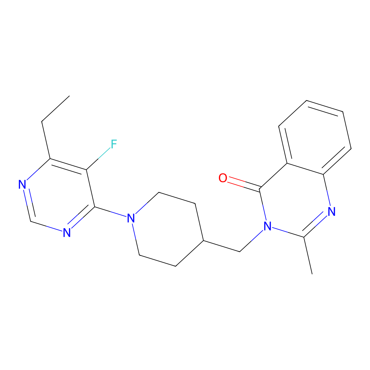 3-{[1-(6-Ethyl-5-fluoropyrimidin-4-yl)piperidin-4-yl]methyl}-2-methyl-3,4-dihydroquinazolin-4-one molecular structure, CAS 2415510-02-8