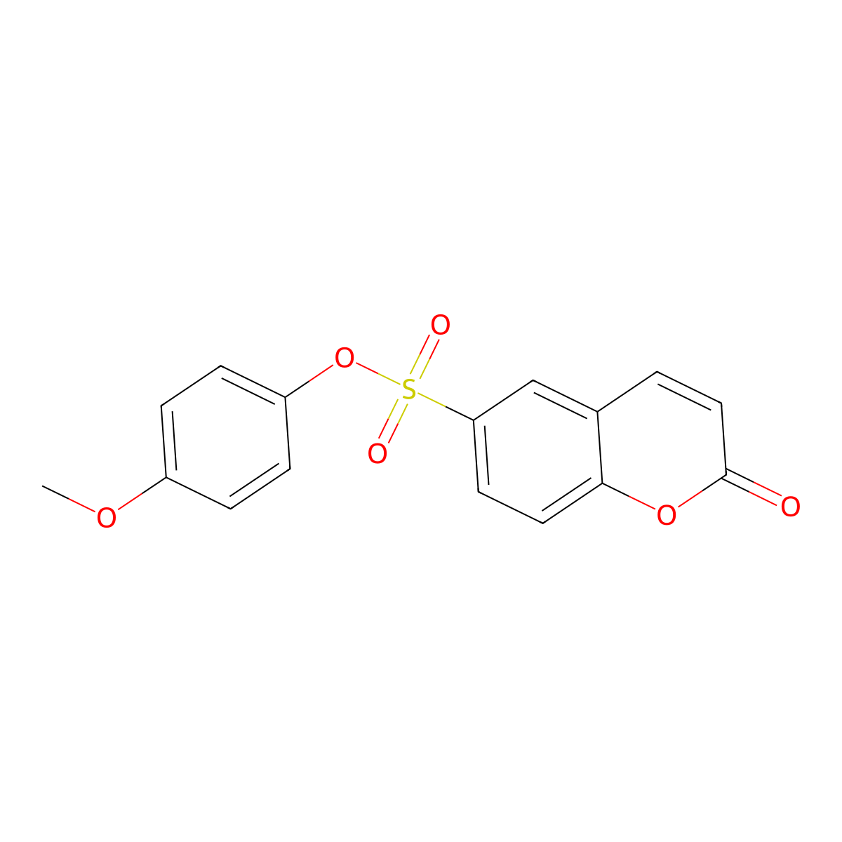 4-methoxyphenyl 2-oxo-2H-chromene-6-sulfonate molecular structure, CAS 2415510-69-7
